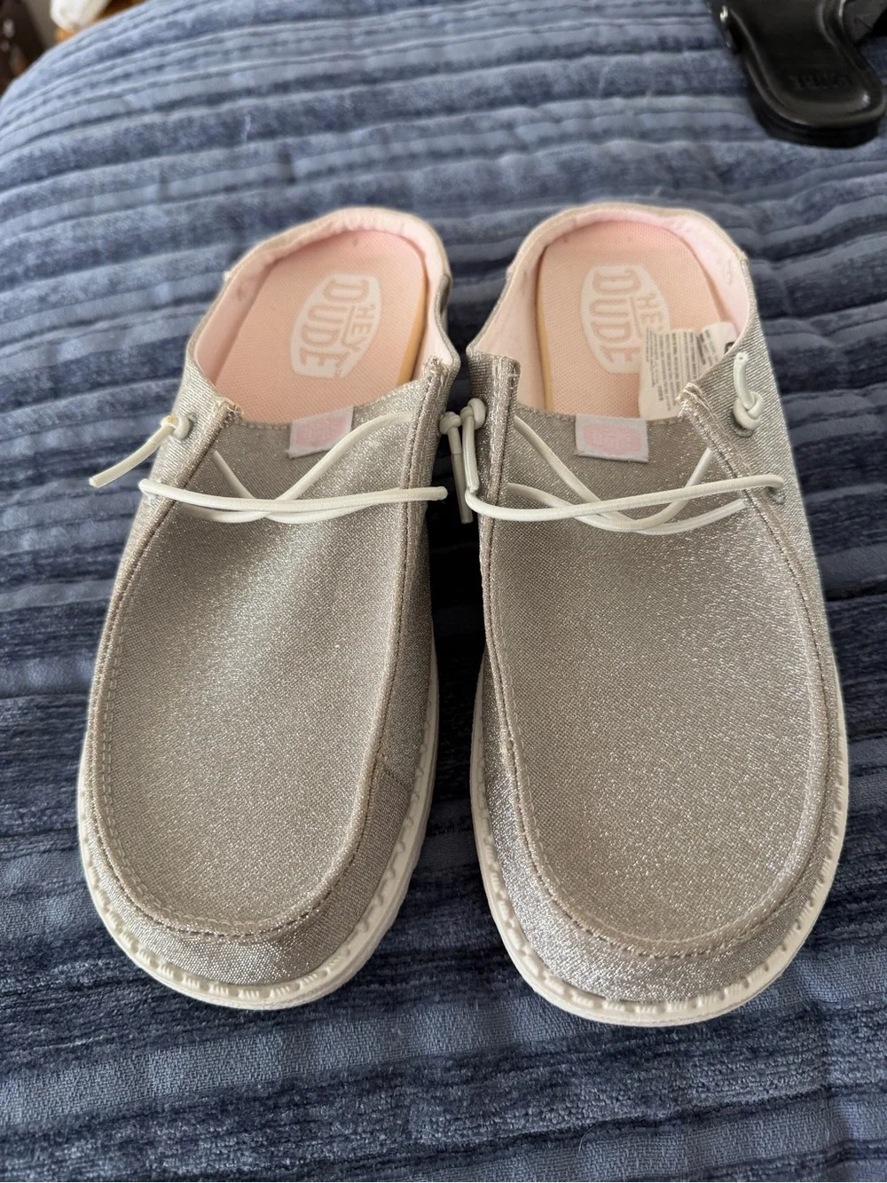 Women’s Sparkly Hey Dude Mules in size 9